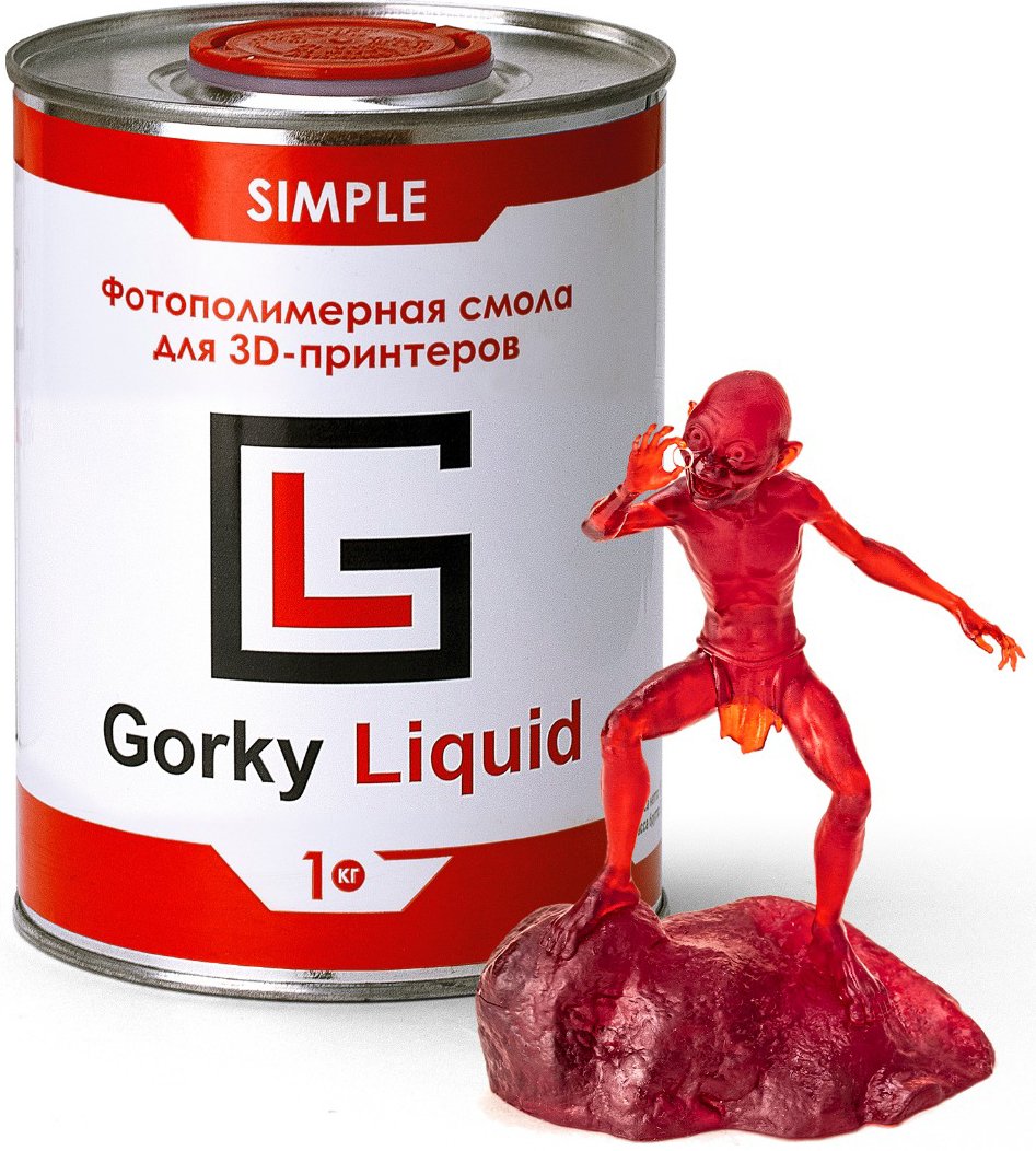 

Фотополимер Gorky Liquid Simple 1 кг (красный)