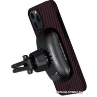 Чехол для телефона Pitaka MagEZ для iPhone 12 Pro Max (twill, черный/красный)