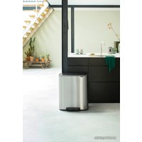 Система сортировки мусора Brabantia Bo Pedal Bin 2 x 30 л (стальной матовый)