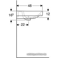 Умывальник Geberit Smyle Square 500.229.01.1