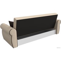 Диван Лига диванов Лига-019 118381 (экокожа, бежевый/коричневый/подушки коричневый)