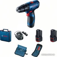 Ударная дрель-шуруповерт Bosch GSB 120-LI Professional 06019G8102 (с 2-мя АКБ, кейс, набор оснастки)