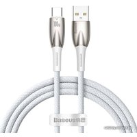 Кабель Baseus Glimmer Series Fast Charging Data Cable USB Type-A - Type-C 100W CADH000402 (1 м, белый)