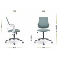 Офисное кресло UTFC Ситро White PL М-804 (хром красный)