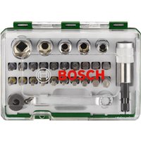 Набор трещотка с головками и битами Bosch Promoline 2607017160 27 предметов