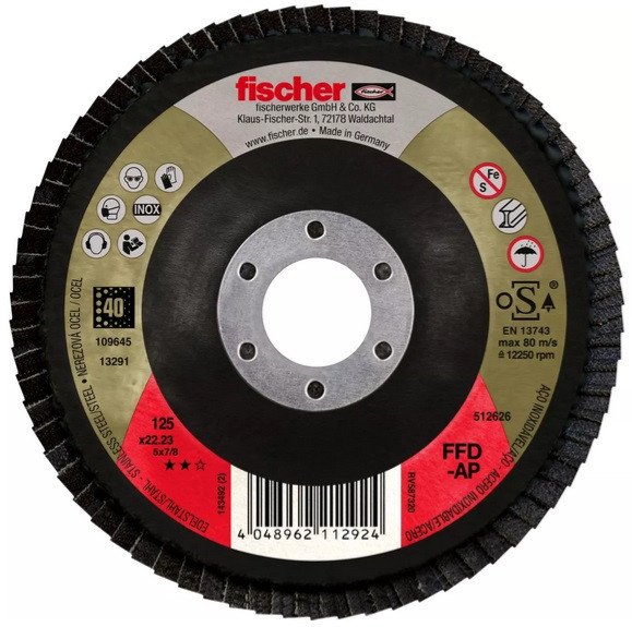 Шлифовальный круг Fischer FFD-AP 125 K80 Inox