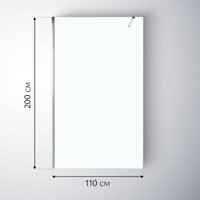 Душевая стенка Saniteco Walk-In SN-W6TB110 (110x200, прозрачное стекло, черный профиль)