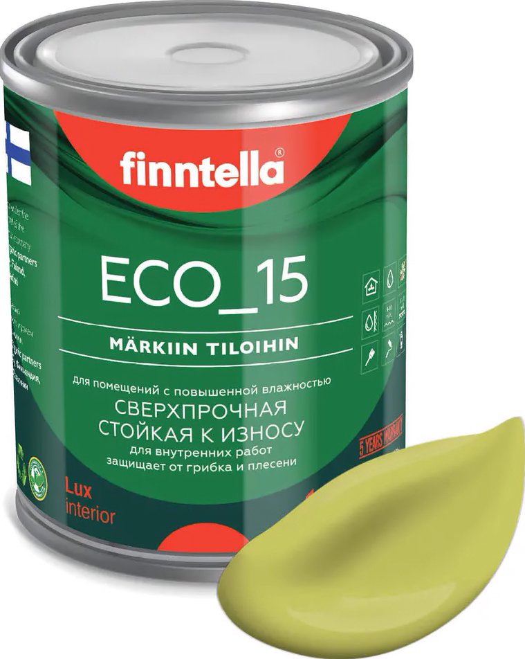 

Краска Finntella Eco 15 Lahtee F-10-1-1-FL031 0.9 л (светло-зеленый)