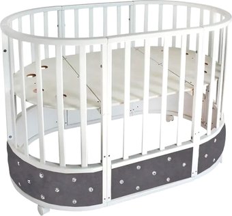 Кроватка-трансформер Sweet Baby Cappellini 7в1 (белый/серый)