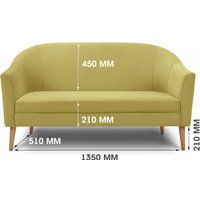 Диван Mio Tesoro Арти (Velutto 28/дерево натуральное)