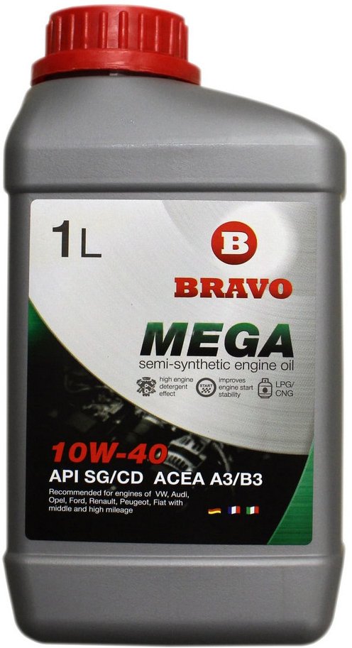 

Моторное масло Bravo Mega 10W-40 1л