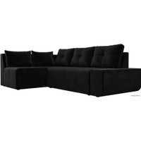 Угловой диван Mebelico Амадэус 109688 (левый, велюр, черный)