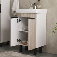  Volna Тумба с умывальником Lotty 50.2D Тигода + Тигода 50 (латте, напольная)