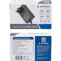 Адаптер питания Gembird NPA-AC15