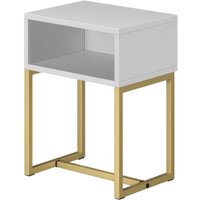 Тумба MONOFIX С металлическими опорами (белый/золото)