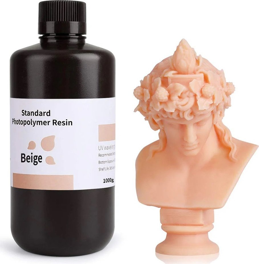 

Фотополимер Elegoo Standard Resin 1кг (бежевый)