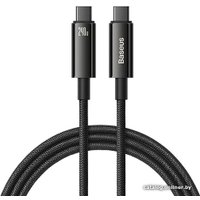 Кабель Baseus Tungsten Gold Fast Charging Data Cable USB Type-C - USB Type-C (1 м, черный)