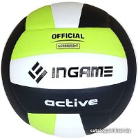 Волейбольный мяч Ingame Active (5 размер, белый/зеленый/черный) в Солигорске
