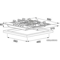 Варочная панель Franke FHL 704 4G TC XS C (106.0368.498)