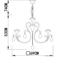 Подвесная люстра Arte Lamp Montmartre A3239LM-6WH