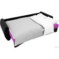 Диван Лига диванов Сатурн 101028 (микровельвет, фиолетовый/черный)