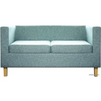 Софа Brioli Билли Д двухместный (рогожка, J14 голубой/светлые ножки)