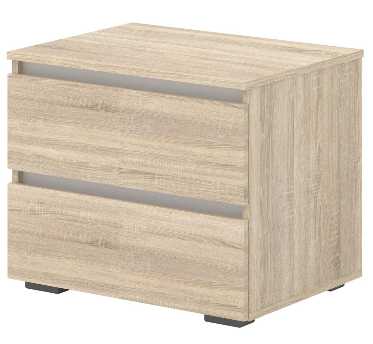 

Тумба Кортекс-мебель Бари 60 2ш (дуб сонома/дуб сонома/белый)