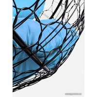 Подвесной диван M-Group Лежебока 11180403 (с черным ротангом/голубая подушка)