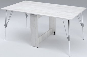 Stoloff Мечта 1600x850 (сосна лофт, опоры складные, углы прямые с роликами и ручками)