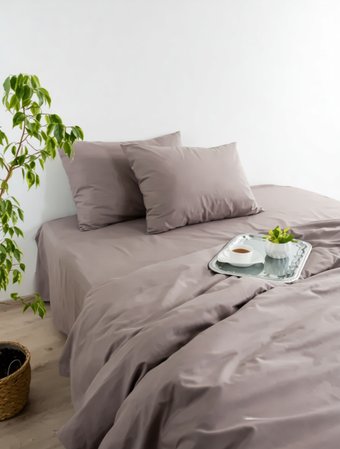 1.5-спальный комплект постельного белья Блакiт 1.5сп 70х70 41241/0 14-4501 (капучино, однотонный)