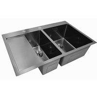 Кухонная мойка Stellar Decor S7850NB-2R-D (нано черный)