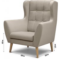 Интерьерное кресло Mio Tesoro Фиджи (Velutto 18/натуральное дерево)