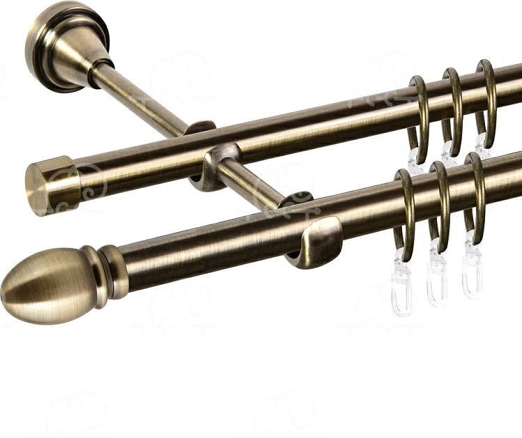 

Карниз для штор АС ФОРОС Белуно D16Г/16Г с простым кольцом с крючком (1.4 м, антик)