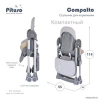 Высокий стульчик Pituso Compatto (light grey)
