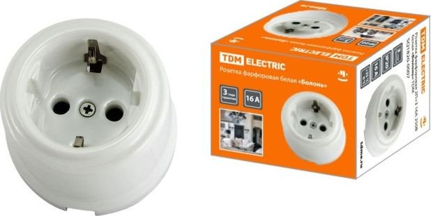 

Розетка TDM Electric Болонь SQ1820-0007 (белый)