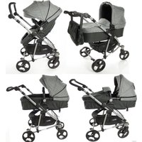 Универсальная коляска ForKiddy Siesta (3 в 1 + утепленный блок, серый)