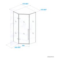 Душевой уголок Cerutti Spa C2A 100x100