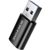 Адаптер Borofone BV26B USB Type-A - USB Type-C (черный)