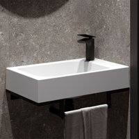 Умывальник Belux Темпо-2 HR0900 L (черный, с каркасом, сифоном, донным клапаном)