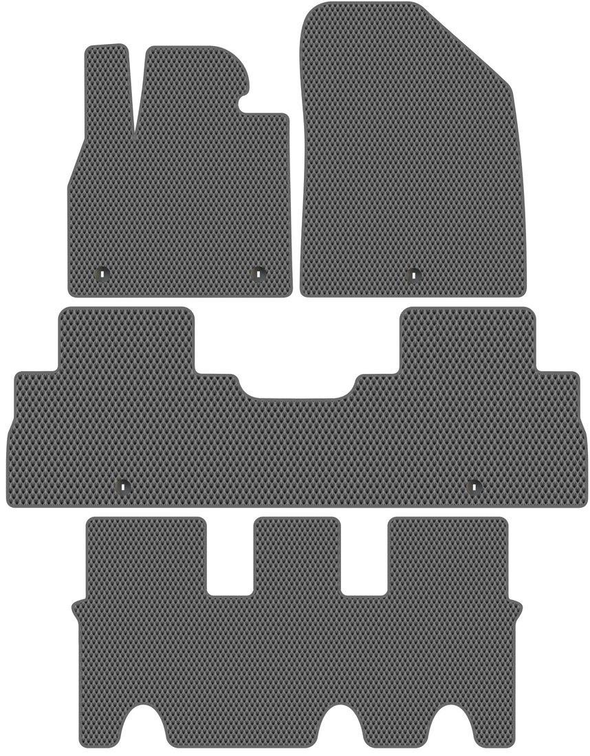 

Комплект ковриков для авто Alicosta Hyundai Palisade (suv / LX2) 2018 - Н.В. +3 ряд (серый, ромб)