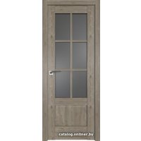 Межкомнатная дверь ProfilDoors 103XN L 90x200 (каштан темный, стекло графит)