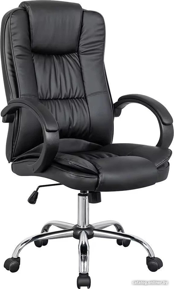 Офисное кресло SitUp Rapid chrome (экокожа Black/Black)