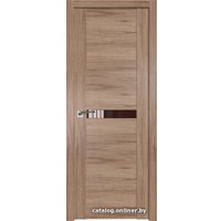 Межкомнатная дверь ProfilDoors 2.01XN L 50x200 (салинас светлый, стекло Lacobel Коричневый лак)