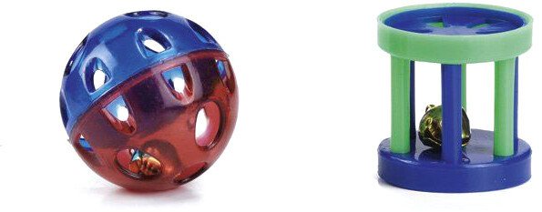 

Игрушка для кошек Beeztees Звенящий шар и ролик с колокольчиком 425052