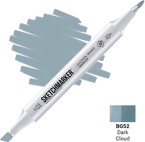 

Маркер художественный Sketchmarker Двусторонний BG52 SM-BG52 (облако темное)