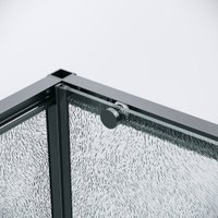 Душевой уголок Grossman Galaxy 100x90x195 120.K33.01.1090.21.02 (черный матовый/стекло шиншилла)