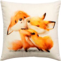 Декоративная подушка Matex Fluffy. Рыжики 61-687 (белый/оранжевый/лососевый)