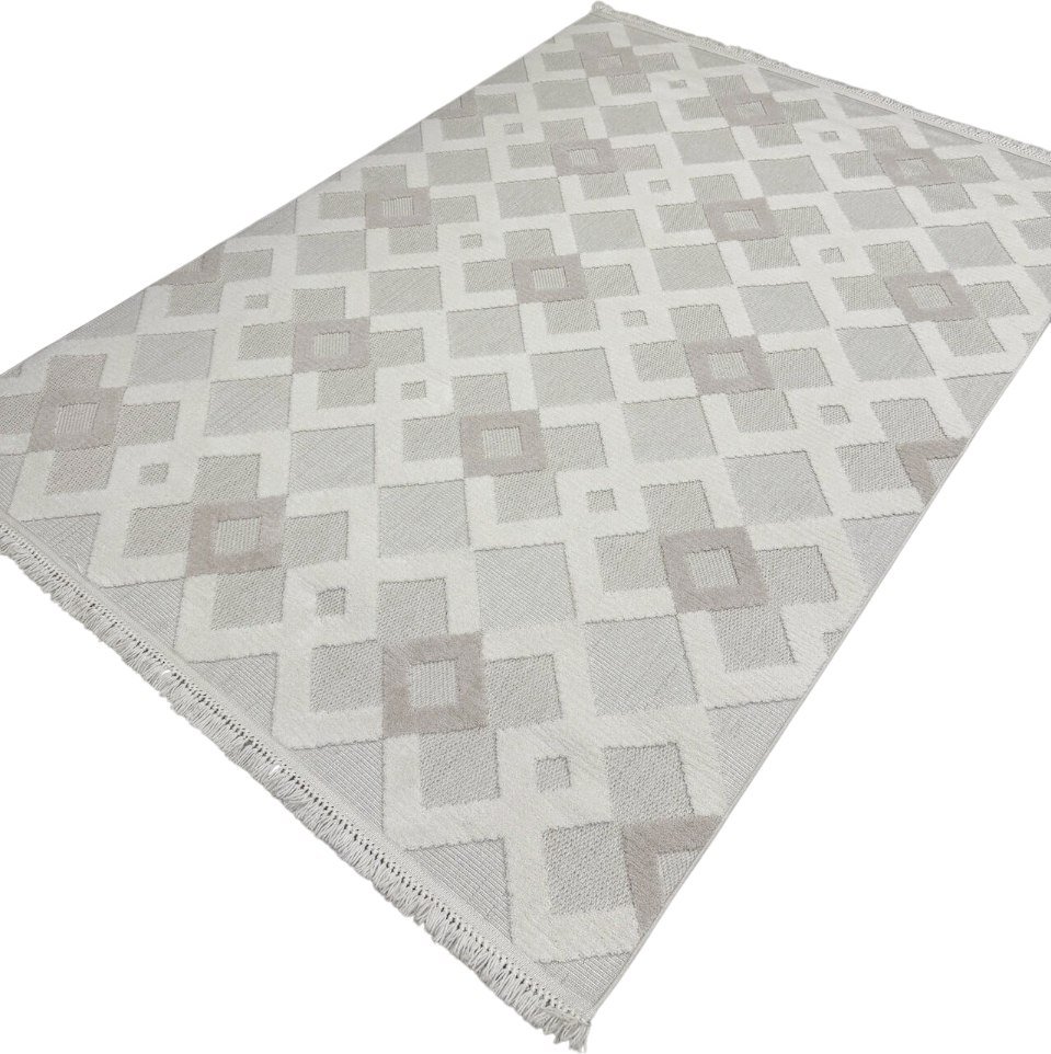 

Ковер для жилой комнаты Radjab Carpet Поло Прямоугольник EN 261 12473RK (1.2x1.8, Cream/Beige)