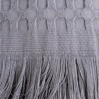 Плед ЦУМ 1947 Вафельный с бахромой 200x220 (серый)