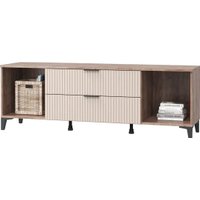 Комод MLK Тоскана с 2 дв. и 2 ящ. (дуб табачный/бисквит)